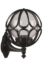 Candeeiro de Parede para Exterior – 28 x 23 cm – Preto – ABS/Acrílico