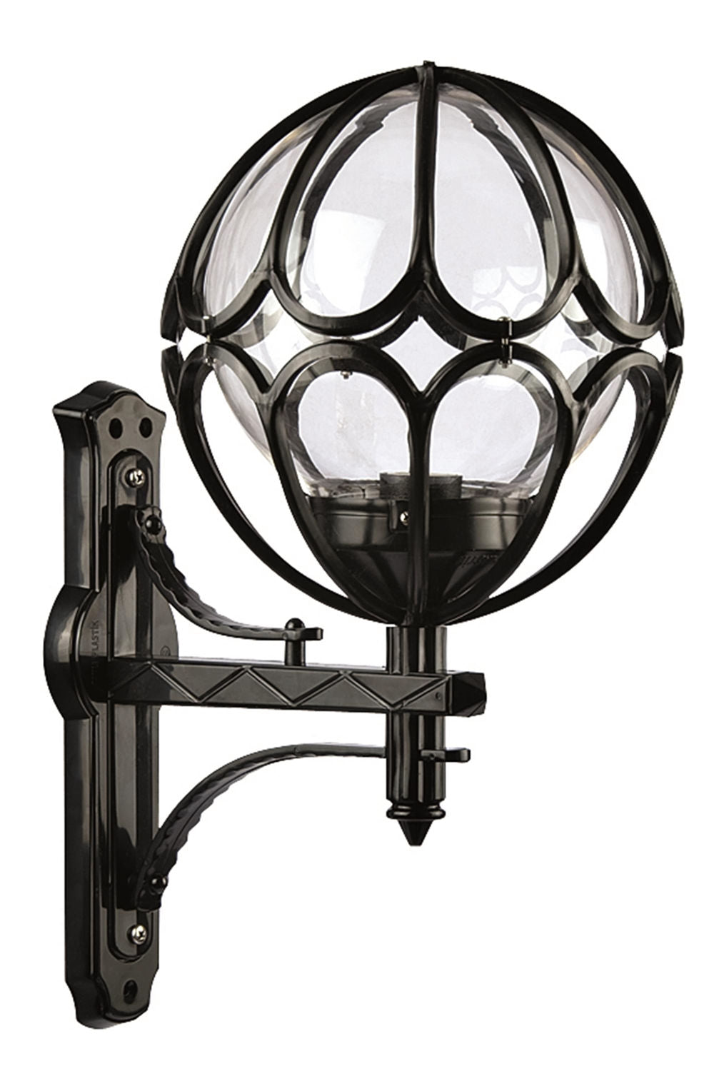 Candeeiro de Parede para exterior – 62 cm – Preto – ABS e acrílico