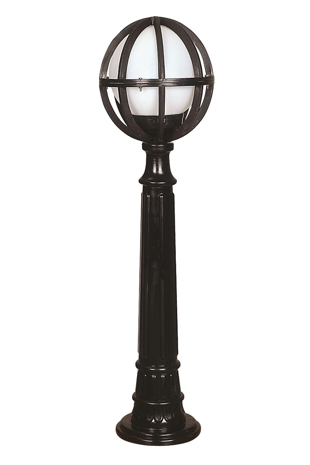 Candeeiro de Pé para área externa – 95 cm – Preto e Branco – ABS e Polietileno
