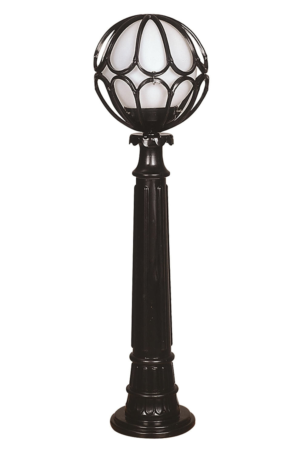 Candeeiro de Pé para Área Externa – 95 cm x 23 cm – Preto e Branco – ABS
