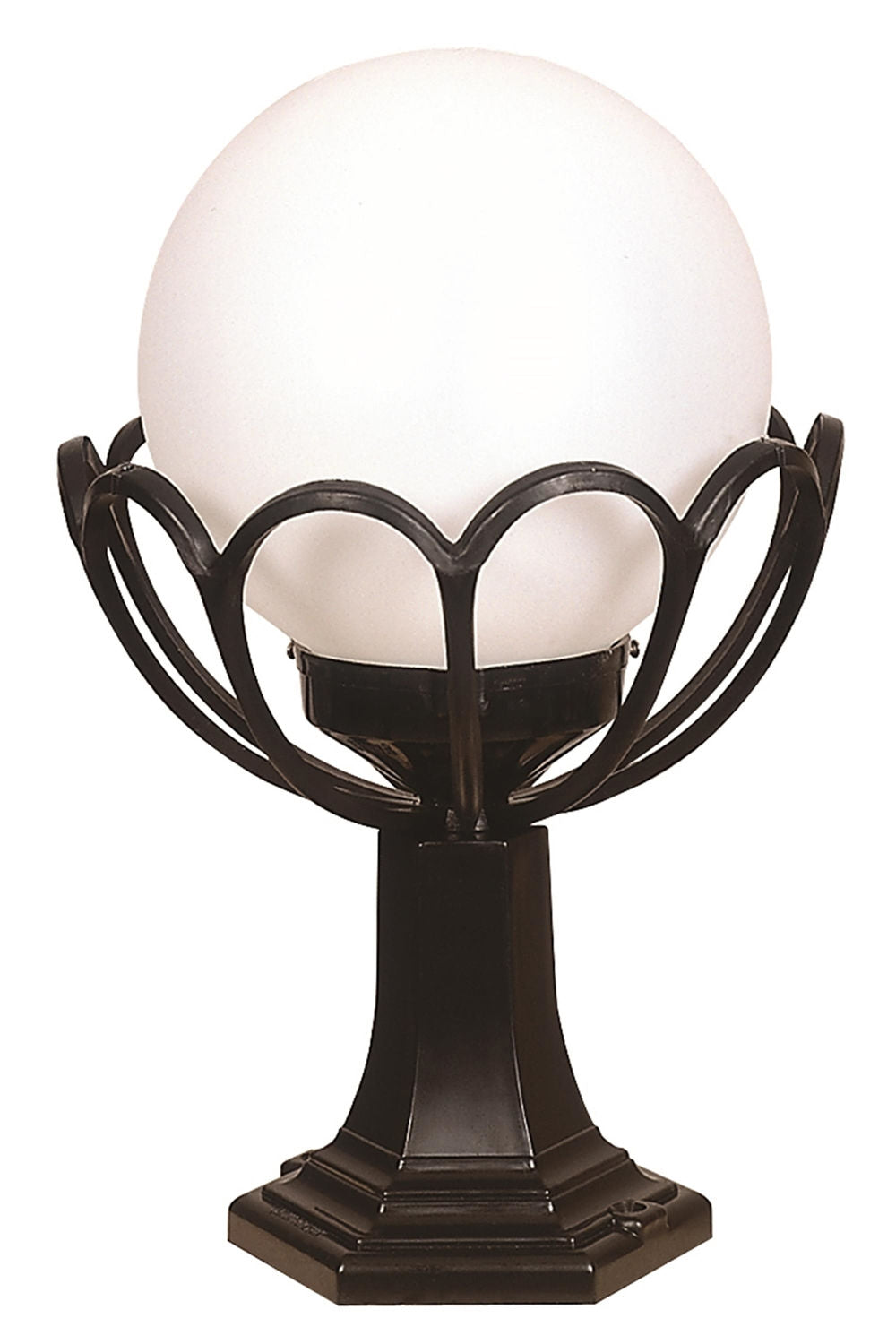 Candeeiro de Parede Externa – 45 cm x 30 cm – Preto e Branco – ABS e Polietileno