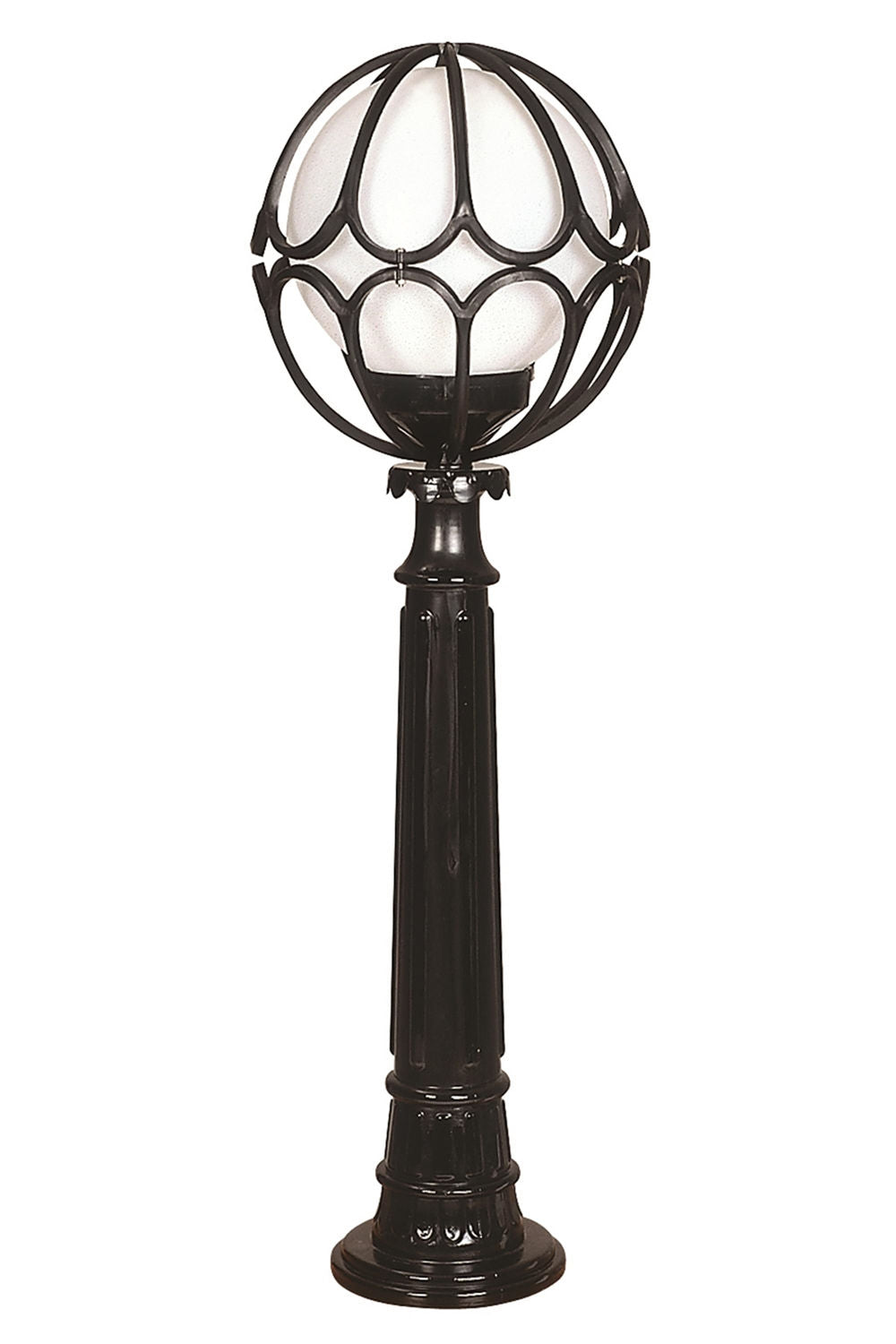 Candeeiro de Pé Externo – 100 cm x 30 cm – Preto – ABS e Polietileno