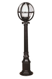 Candeeiro de Pé Externo – 90 cm – Preto e Branco – ABS e Polietileno