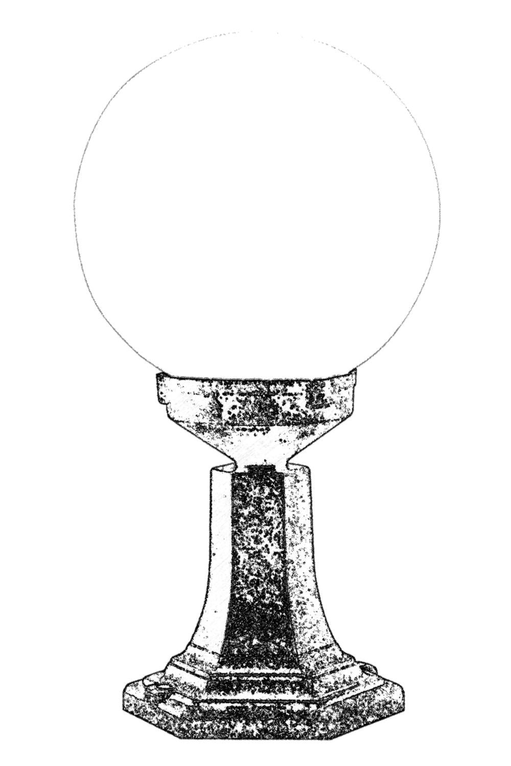 Candeeiro de Parede Externo – 46 cm x 25 cm – Marrom – ABS