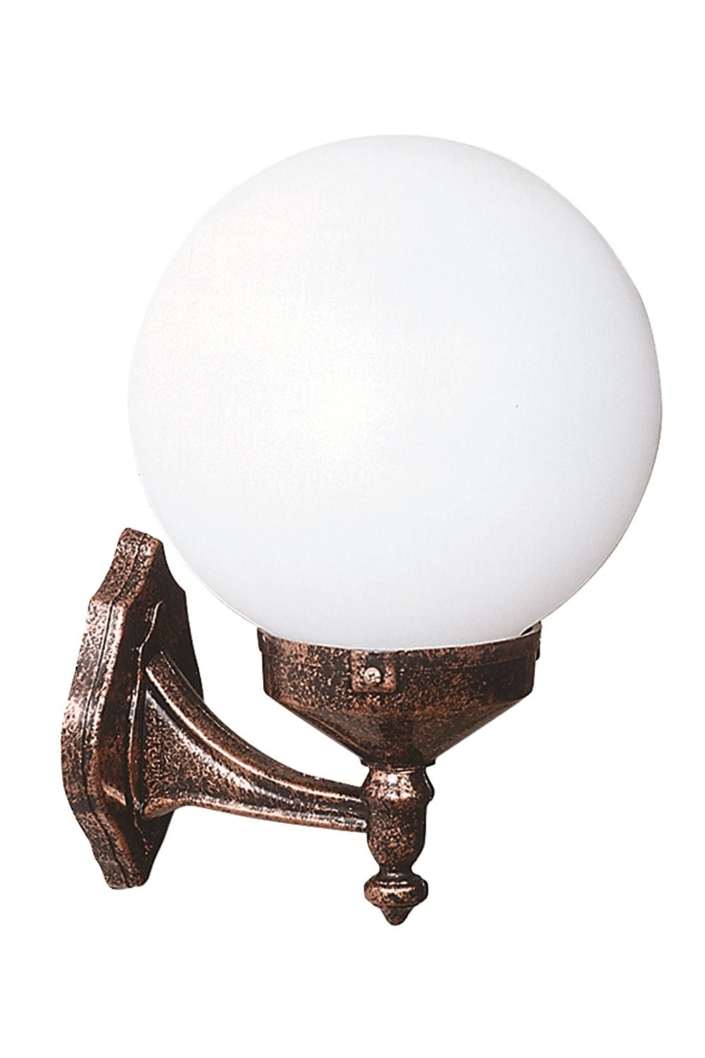 Candeeiro de Parede para Exterior – 35 cm – Marrom – ABS e Polietileno