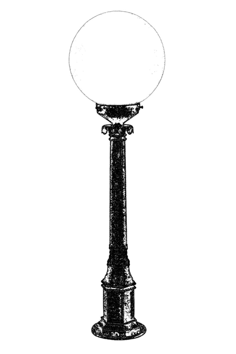Candeeiro de Pé para área externa – 95 cm x 25 cm – Marrom – ABS e Polietileno