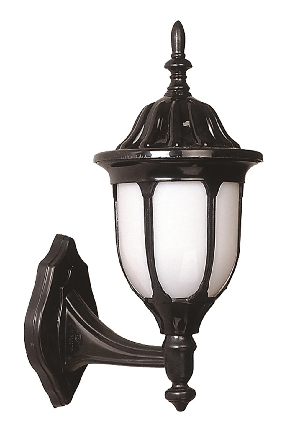 Candeeiro de Parede Exterior – 36 cm – Preto e Branco – ABS e Policarbonato