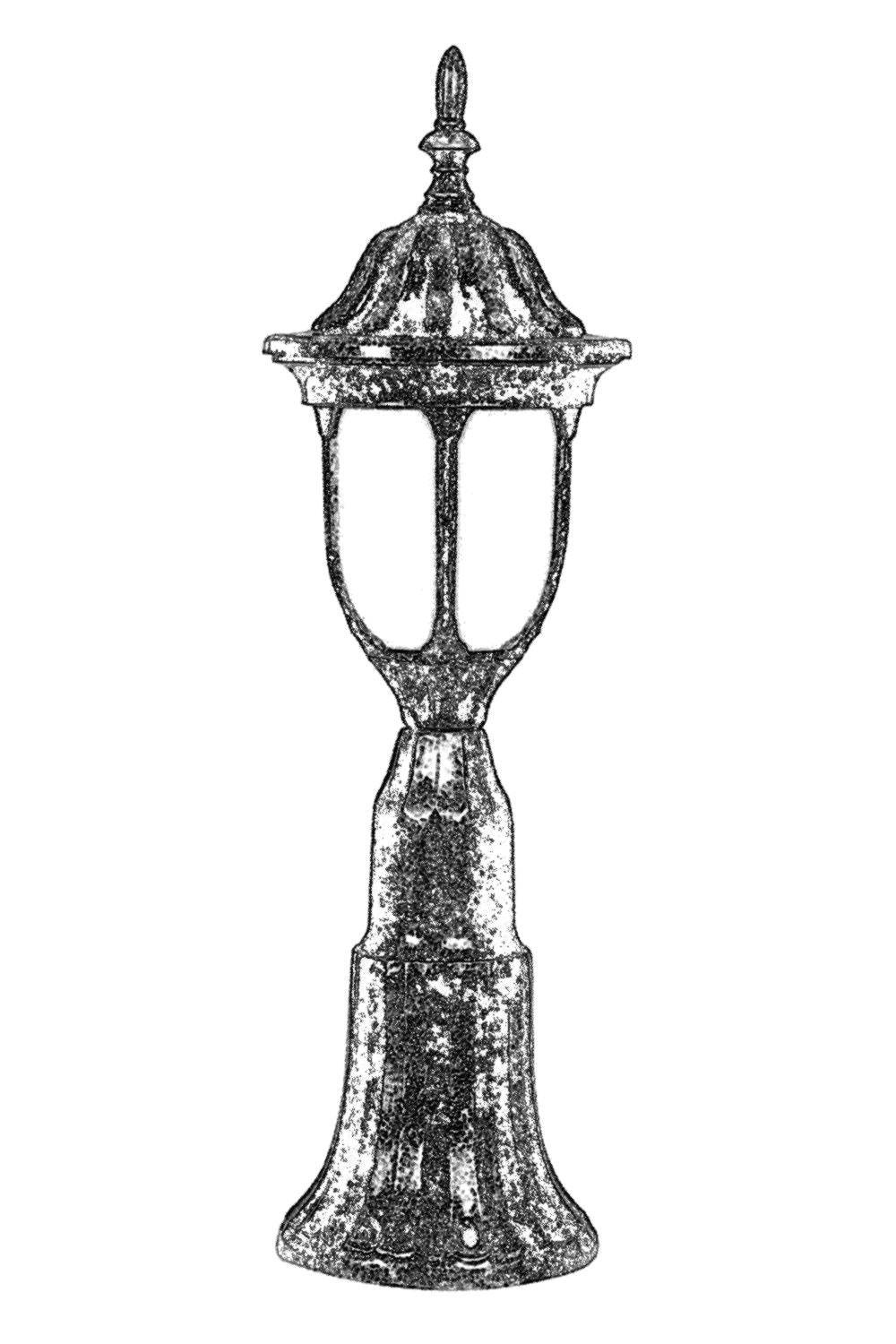 Candeeiro de Parede para Exterior – 55 cm x 16 cm – Marrom – ABS e Policarbonato