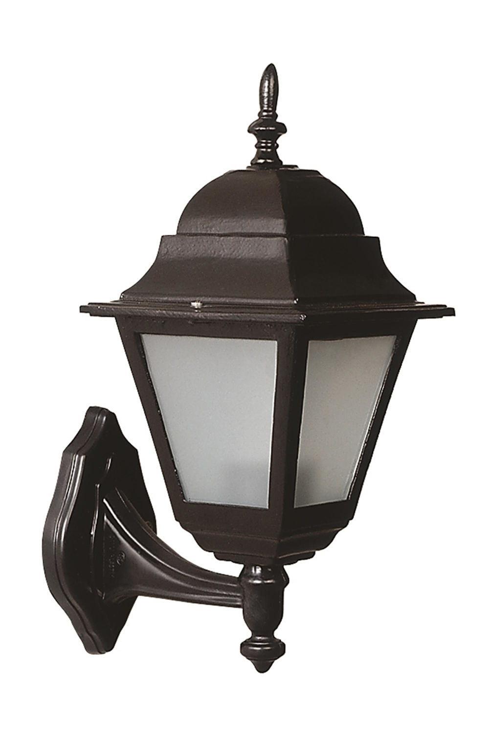 Candeeiro de Parede Externo – 36 cm – Preto e Branco – ABS e Policarbonato