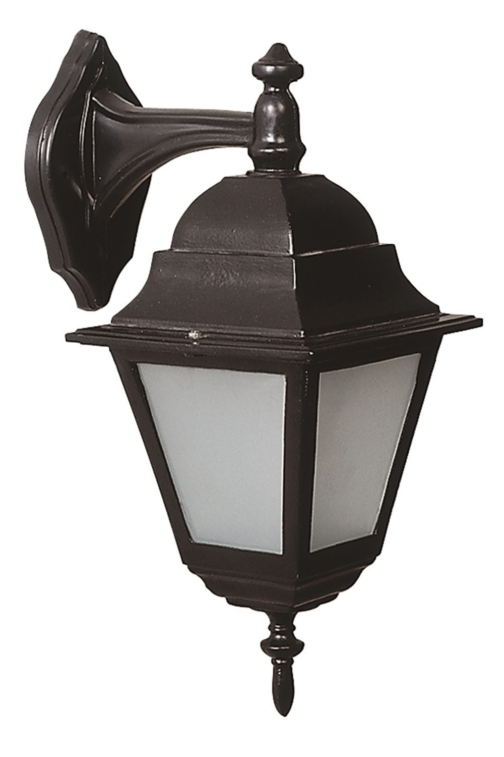 Candeeiro de Parede para Exterior – 25 x 18 cm – Preto e Branco – ABS e Policarbonato