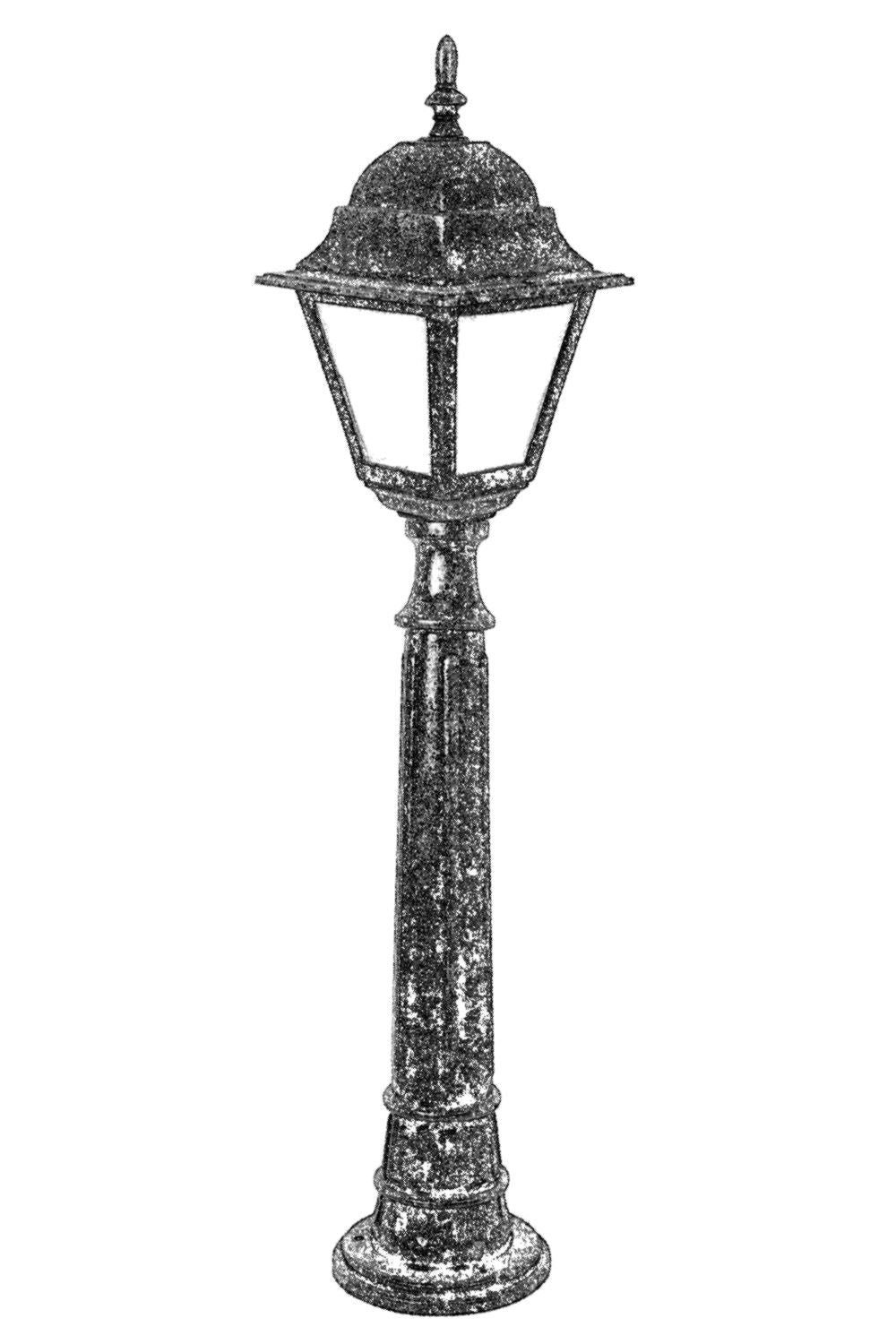 Candeeiro de Pé Externo – 90 cm x 18 cm – Marrom – ABS