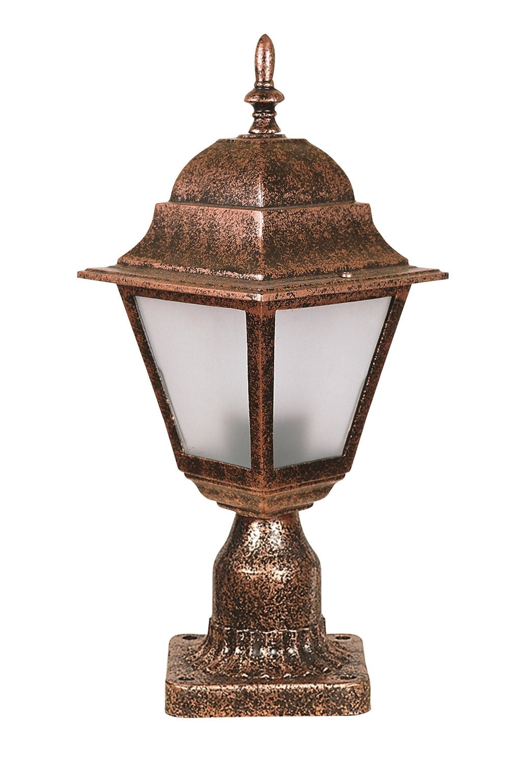 Candeeiro de Parede Externa – 40 cm x 18 cm – Marrom – ABS e Policarbonato