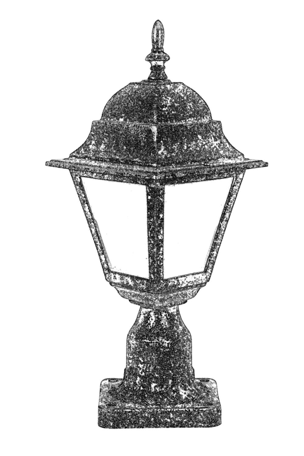 Candeeiro de Parede Externa – 40 cm x 18 cm – Marrom – ABS e Policarbonato