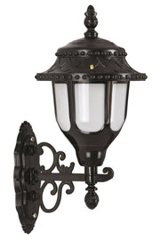 Candeeiro de Parede Externo – 30 x 25 cm – Preto – ABS e policarbonato