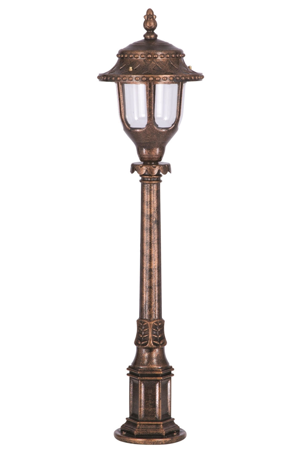Candeeiro de Pé para Área Externa – 95 cm x 25 cm – Marrom – ABS e Policarbonato