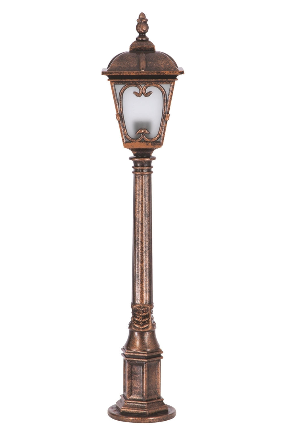 Candeeiro de Pé Externo – 100 cm – Marrom – ABS e policarbonato