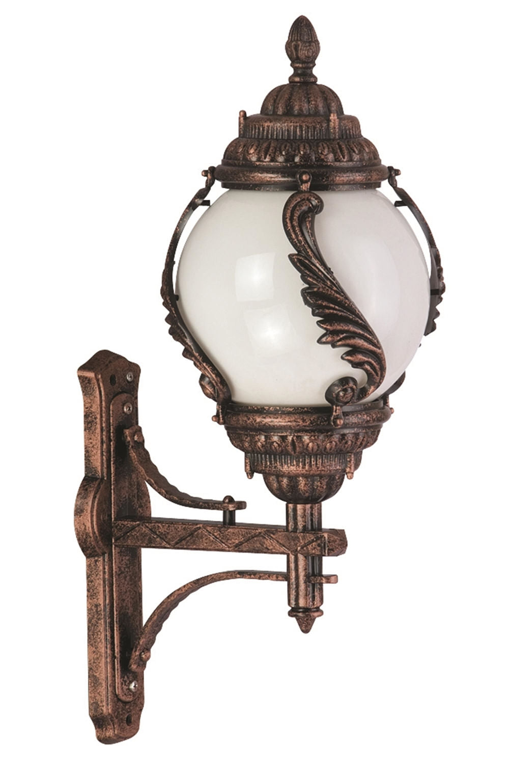 Candeeiro de Parede para Exterior – 65 cm – Marrom – ABS com tampa de acrílico
