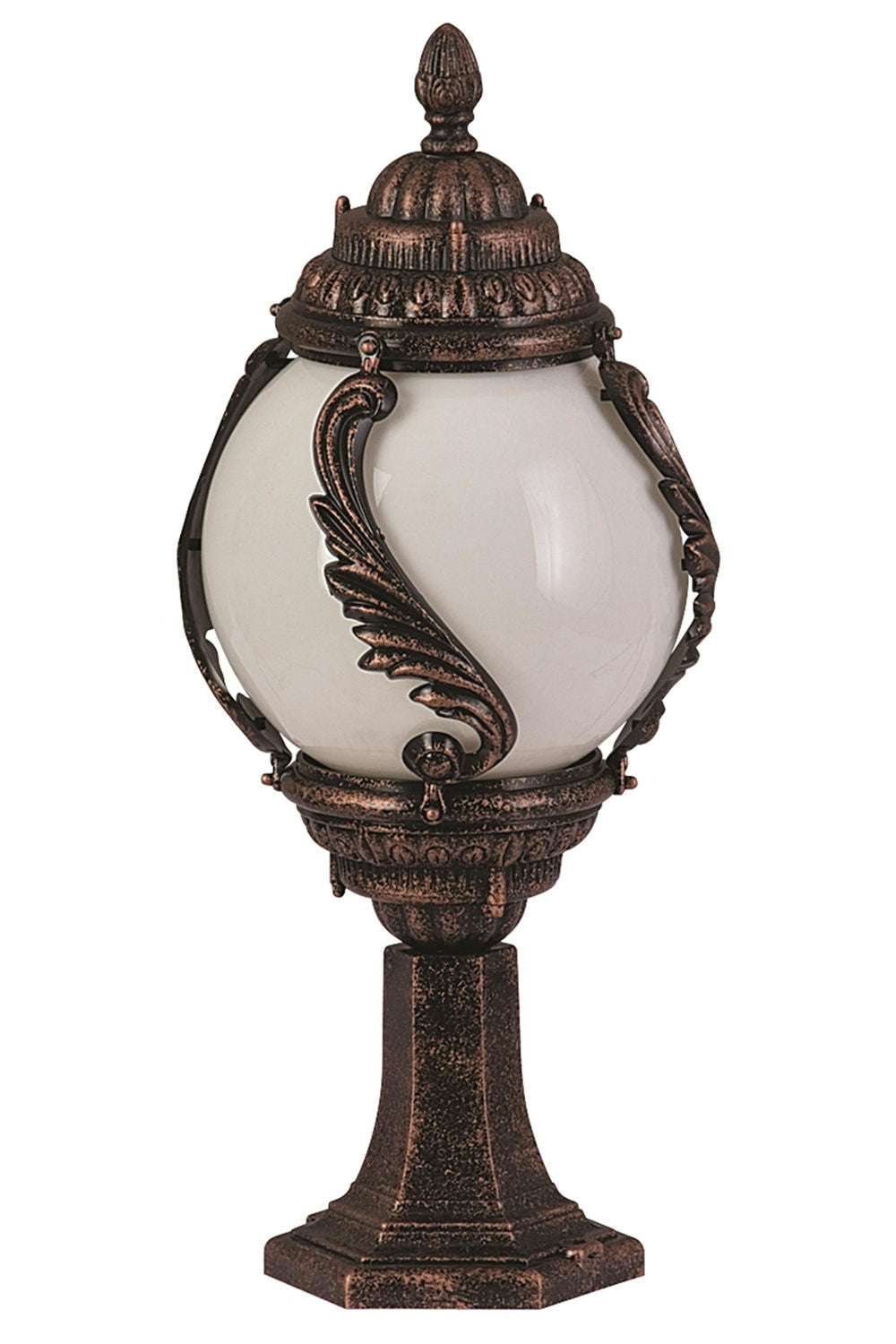 Candeeiro de Parede para Exterior – 65 cm x 30 cm – Marrom – ABS e Acrílico