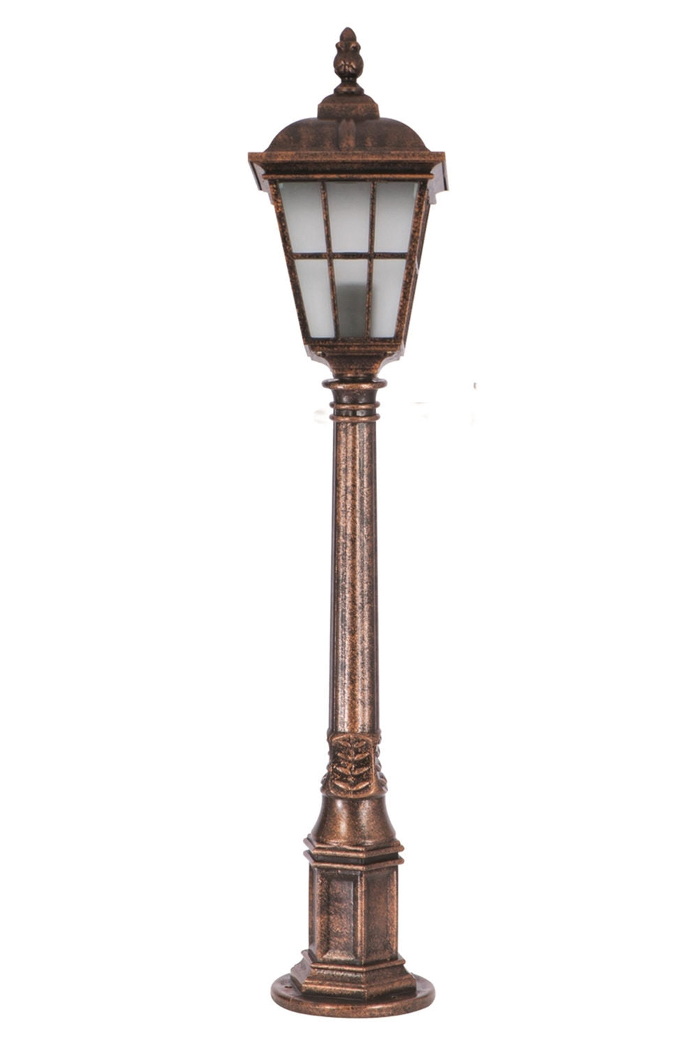 Candeeiro de Pé para Exterior – 100 cm x 20 cm – Marrom – ABS e Acrílico