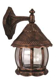 Candeeiro de Parede para Exterior – 30 cm – Marrom – ABS