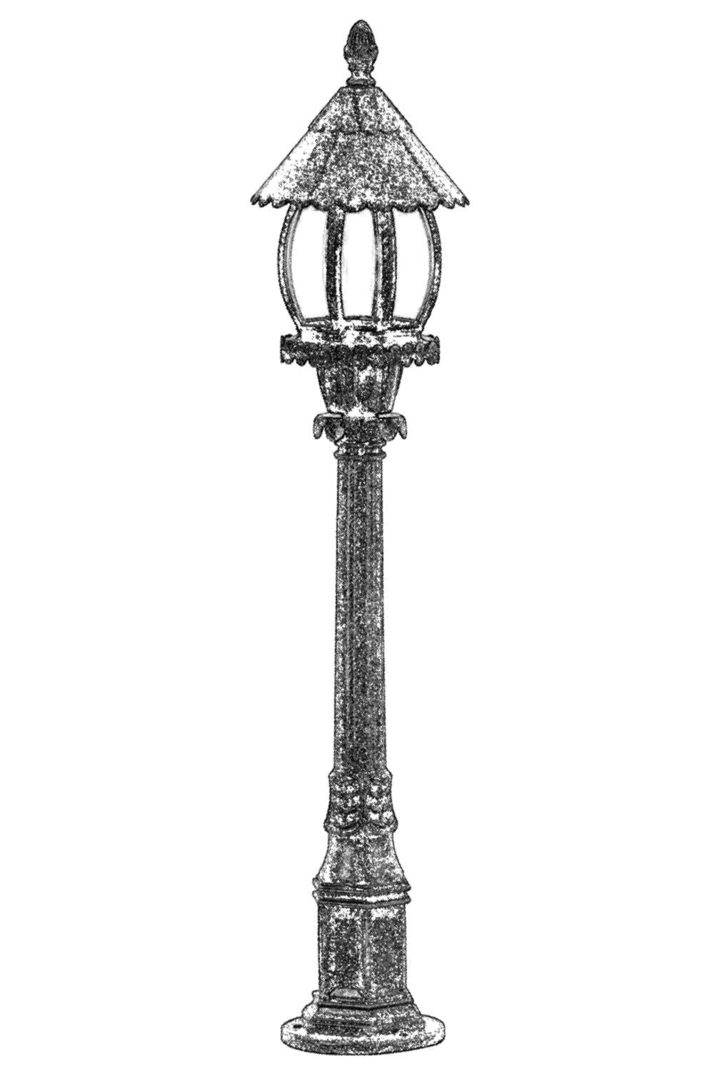Candeeiro de Pé para Externo – 100 cm – 20 cm – ABS/Acrílico