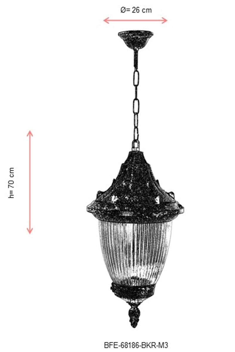 Candeeiro de exterior-Bfe-68186-Marrom