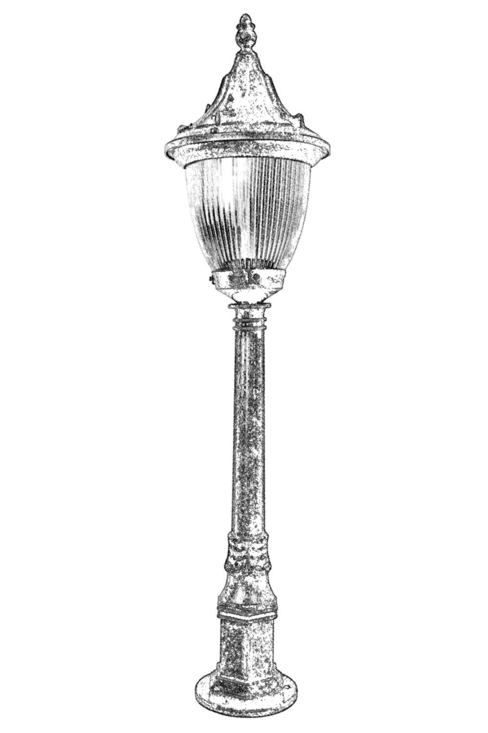 Candeeiro de Pé Externo – 105 cm – 26 cm – ABS e Policarbonato