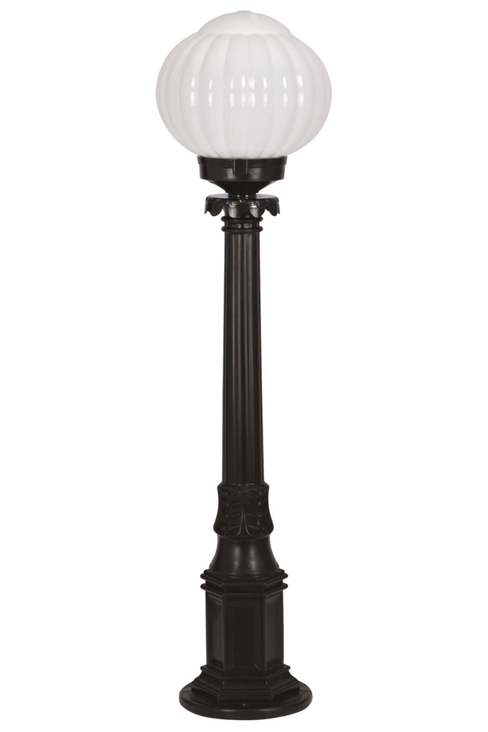 Candeeiro de Pé Externo – 85 cm x 23 cm – Preto e Branco – ABS e policarbonato