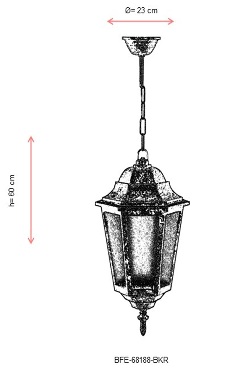 Candeeiro de exterior-Bfe-68188-Marrom