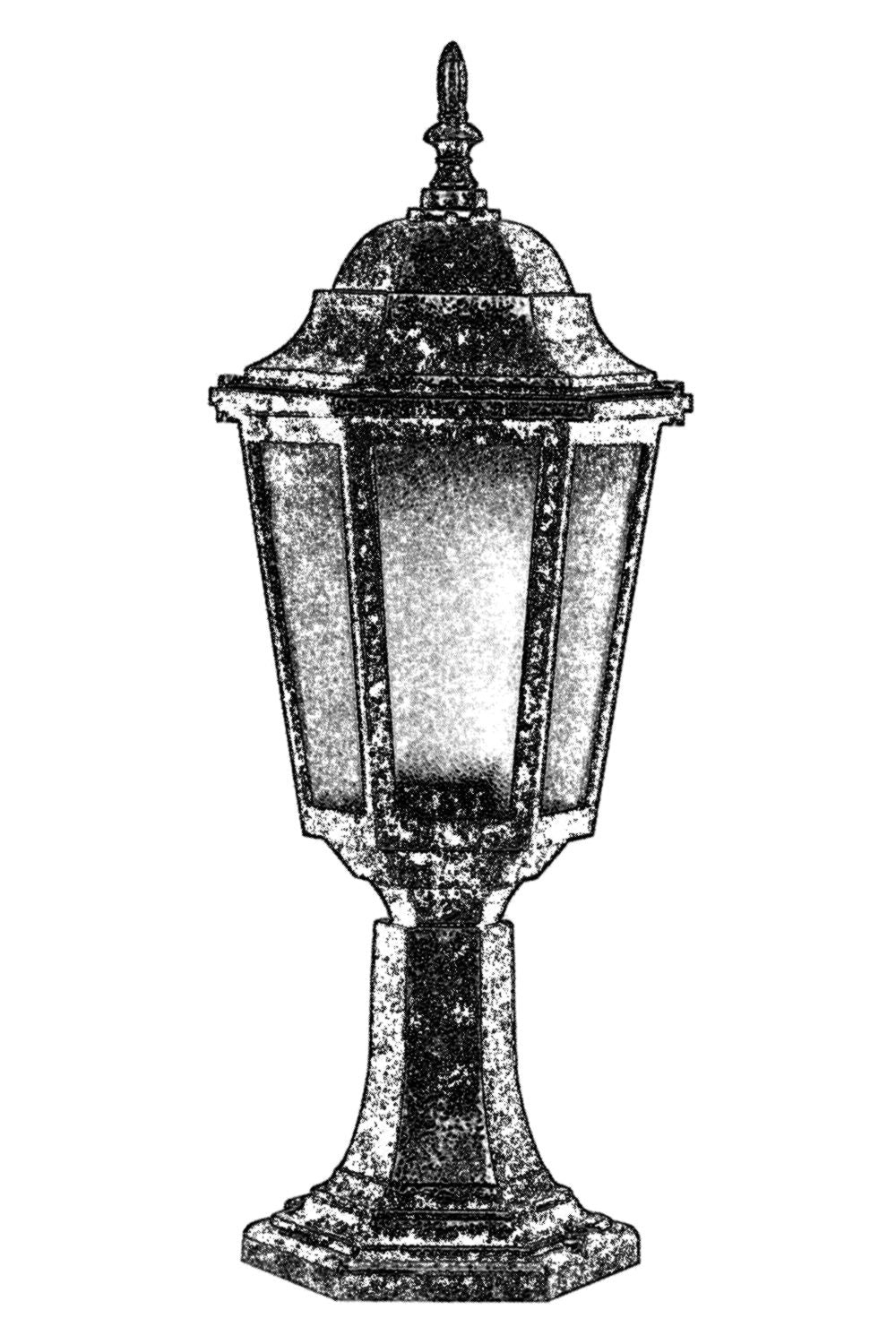 Candeeiro de Parede para Exterior – 55 cm x 23 cm – Marrom – ABS e Policarbonato