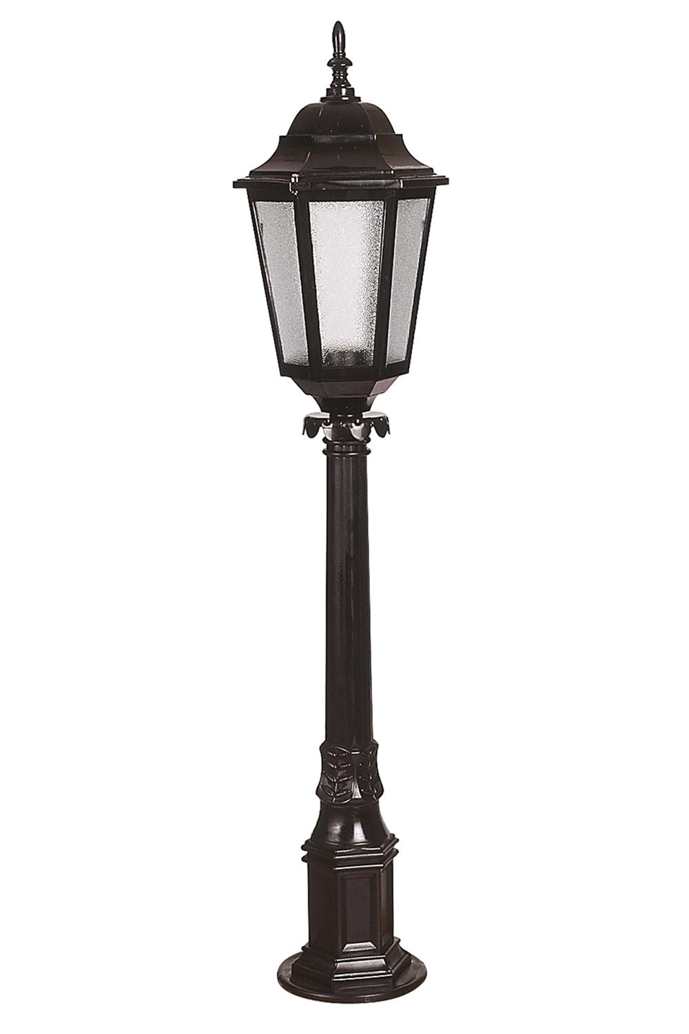 Candeeiro de Pé Externo – 106 cm x 23 cm – Preto e Branco – ABS e Policarbonato
