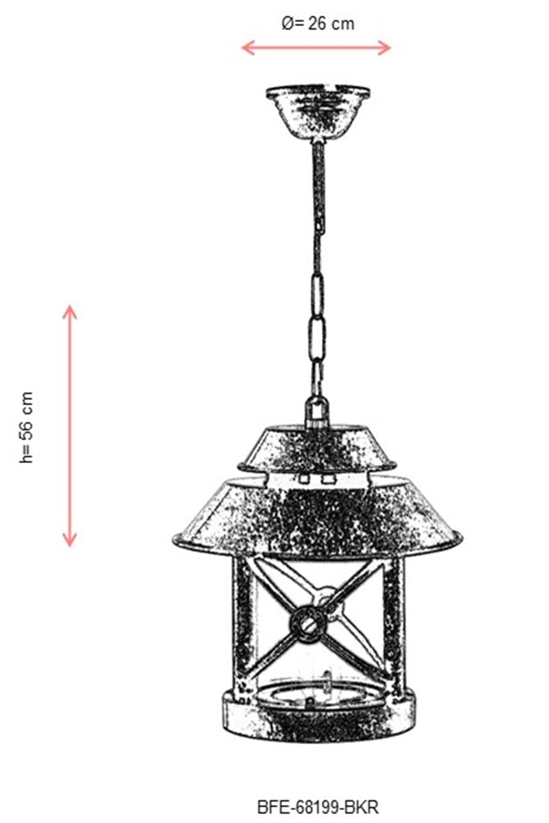 Candeeiro de exterior-Bfe-68199-Marrom
