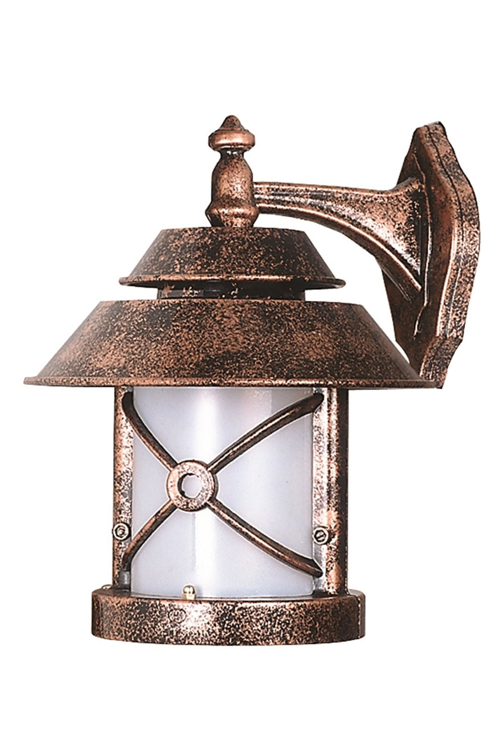 Candeeiro de Parede para Exterior – 36 cm – Marrom – ABS e Policarbonato