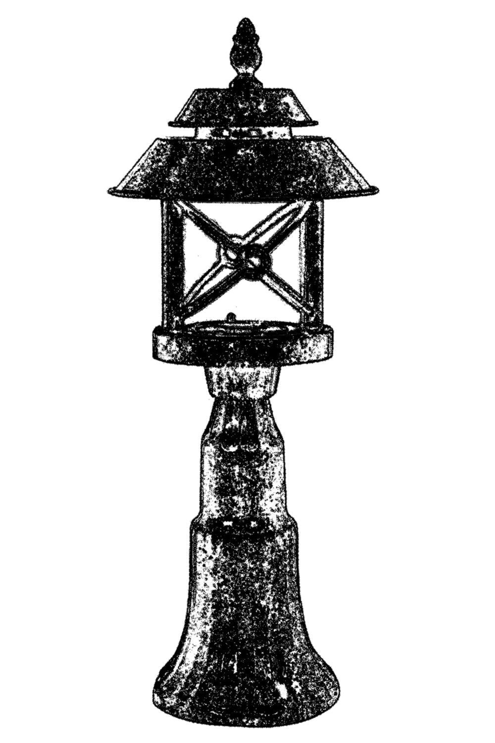 Candeeiro de Parede Externo – 58 cm x 26 cm – Marrom – ABS e Policarbonato
