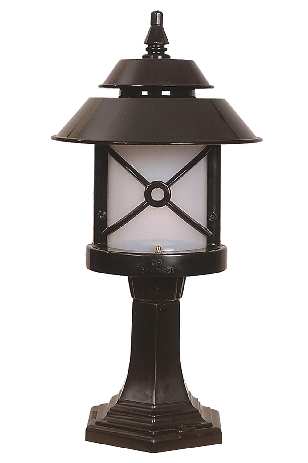 Candeeiro de Parede Externo – 52 cm x 26 cm – Preto e Branco – ABS e Policarbonato