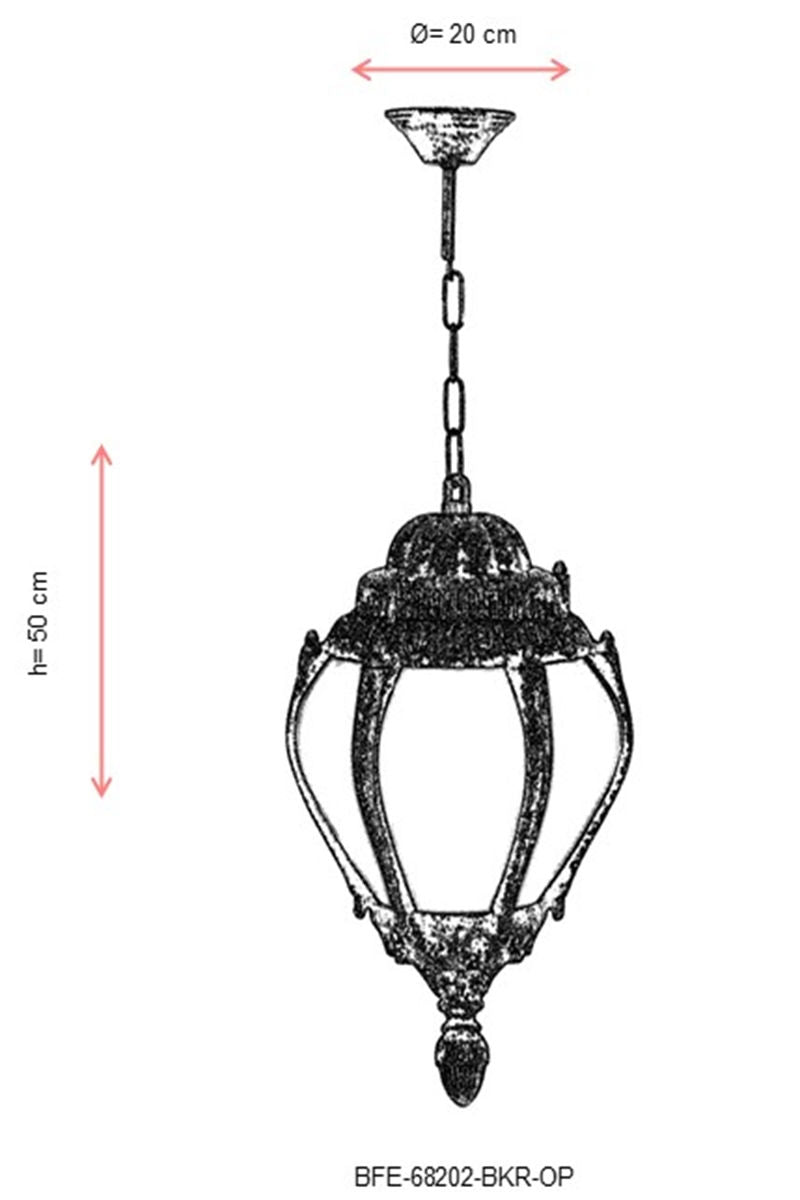Candeeiro de exterior-Bfe-68202-Marrom