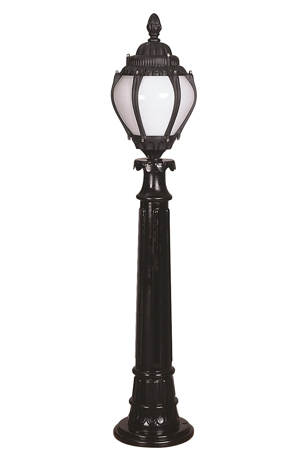 Candeeiro de Pé Externo – 95 cm x 20 cm – Preto e Branco – ABS/Acrílico