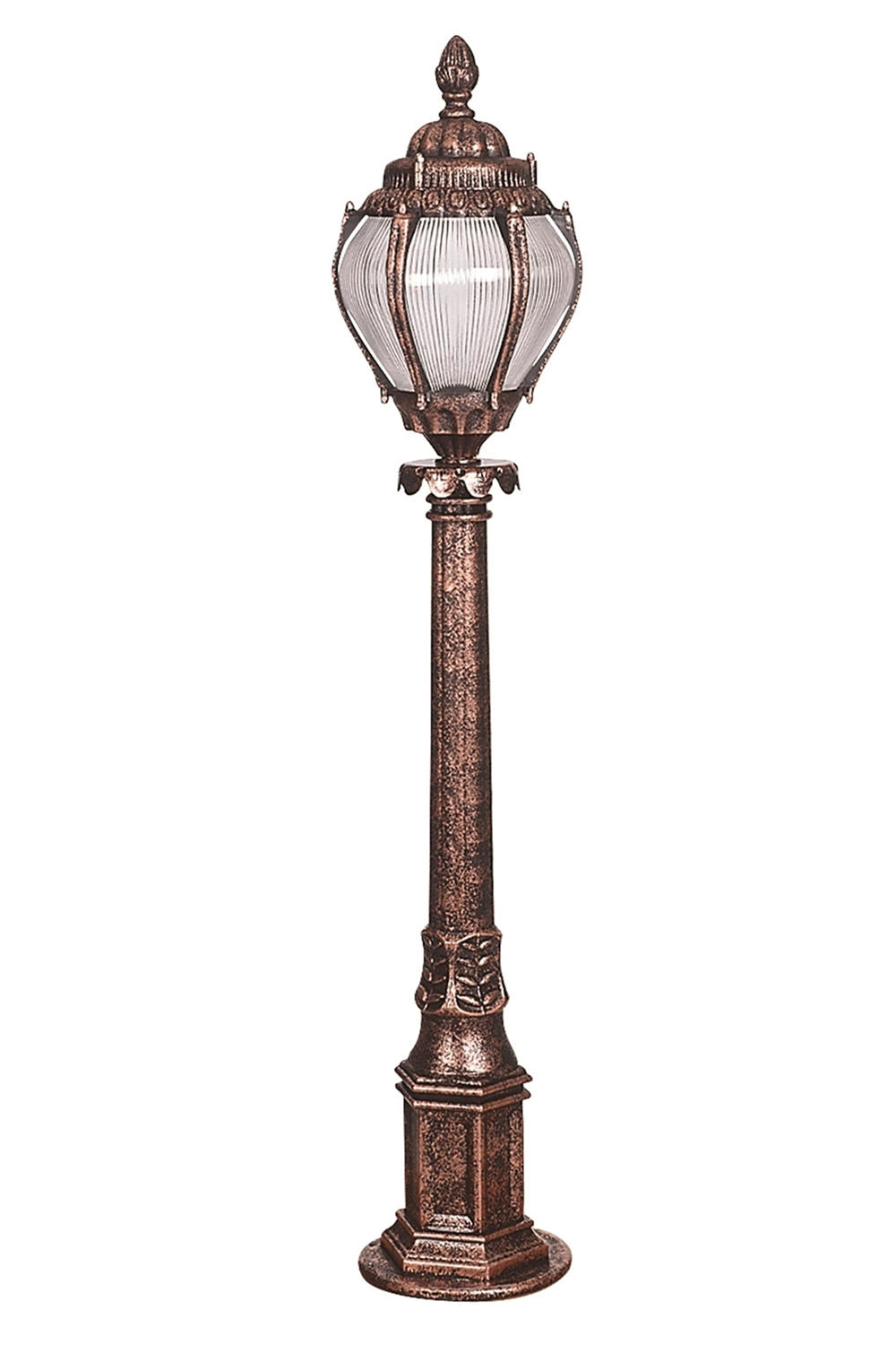 Candeeiro de Pé para área externa – 95 cm x 20 cm – Marrom – ABS e acrílico