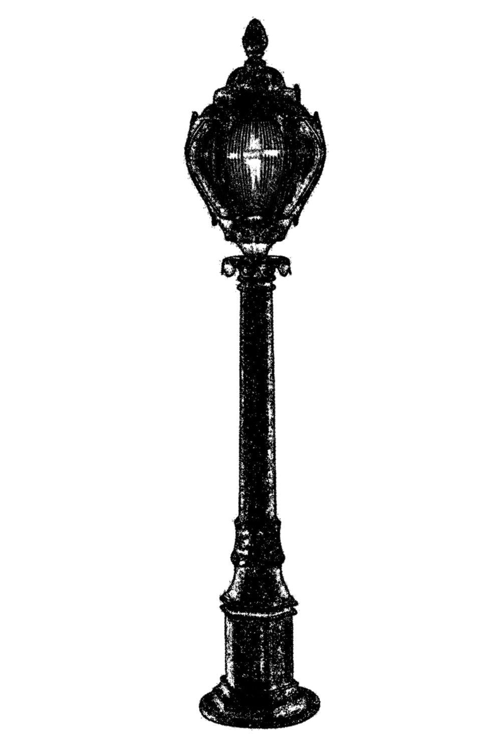 Candeeiro de Pé para área externa – 95 cm x 20 cm – Marrom – ABS e acrílico