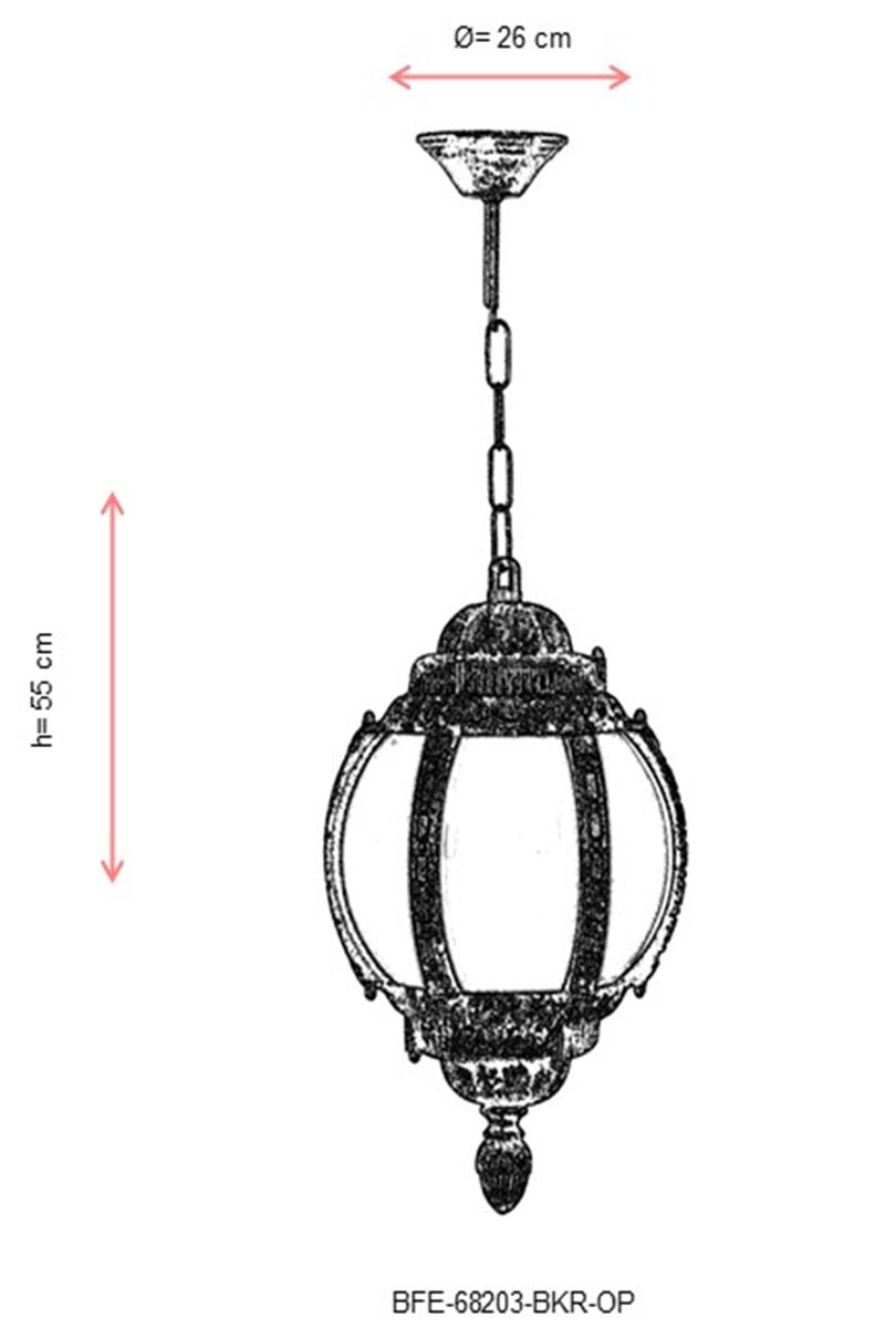Candeeiro de exterior-Bfe-68203-Marrom
