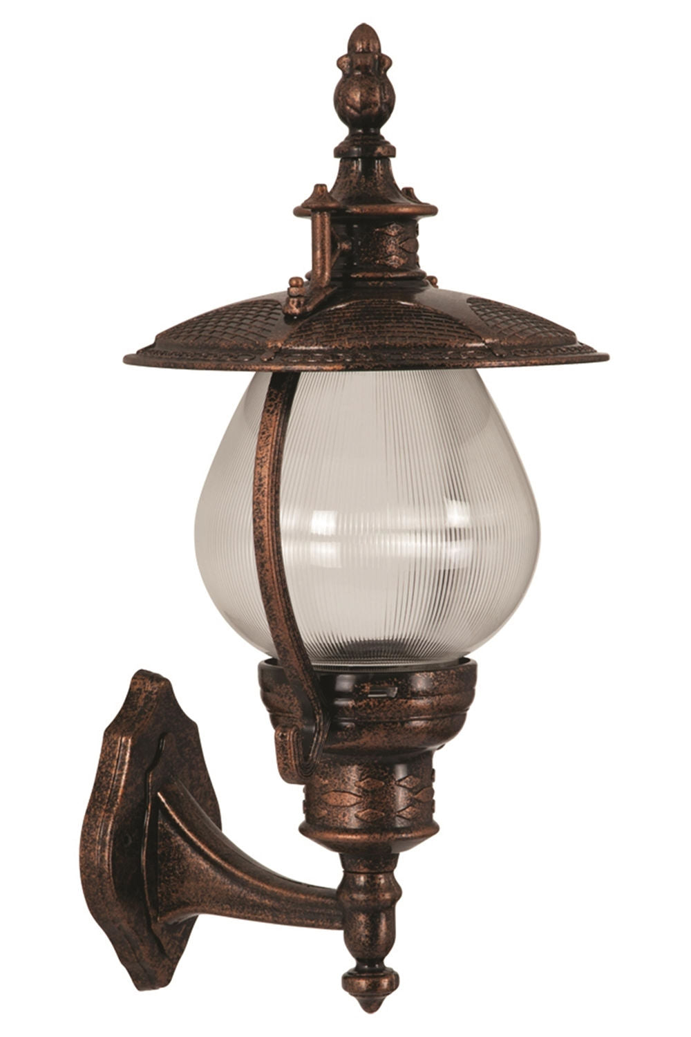 Candeeiro de Parede para Exterior – 47 cm – Marrom – ABS