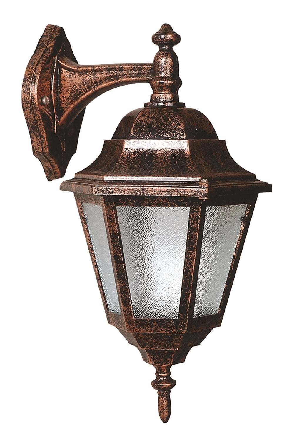 Candeeiro de Parede Externa – 42 cm – Marrom – ABS e Policarbonato