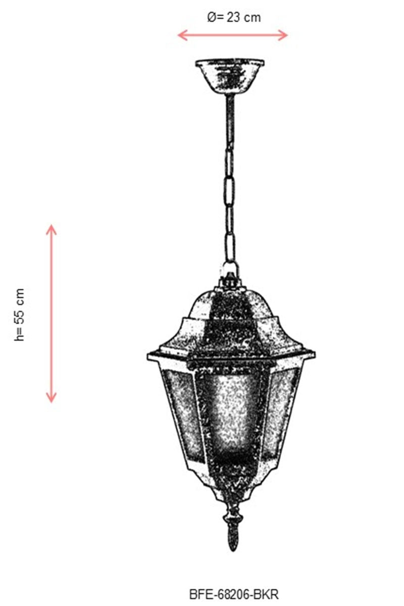 Candeeiro de exterior-Bfe-68206-Marrom
