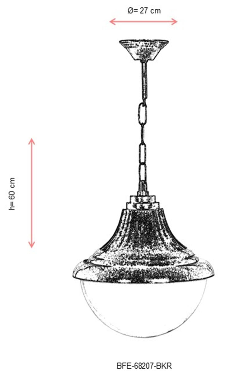 Candeeiro de exterior-Bfe-68207-Marrom