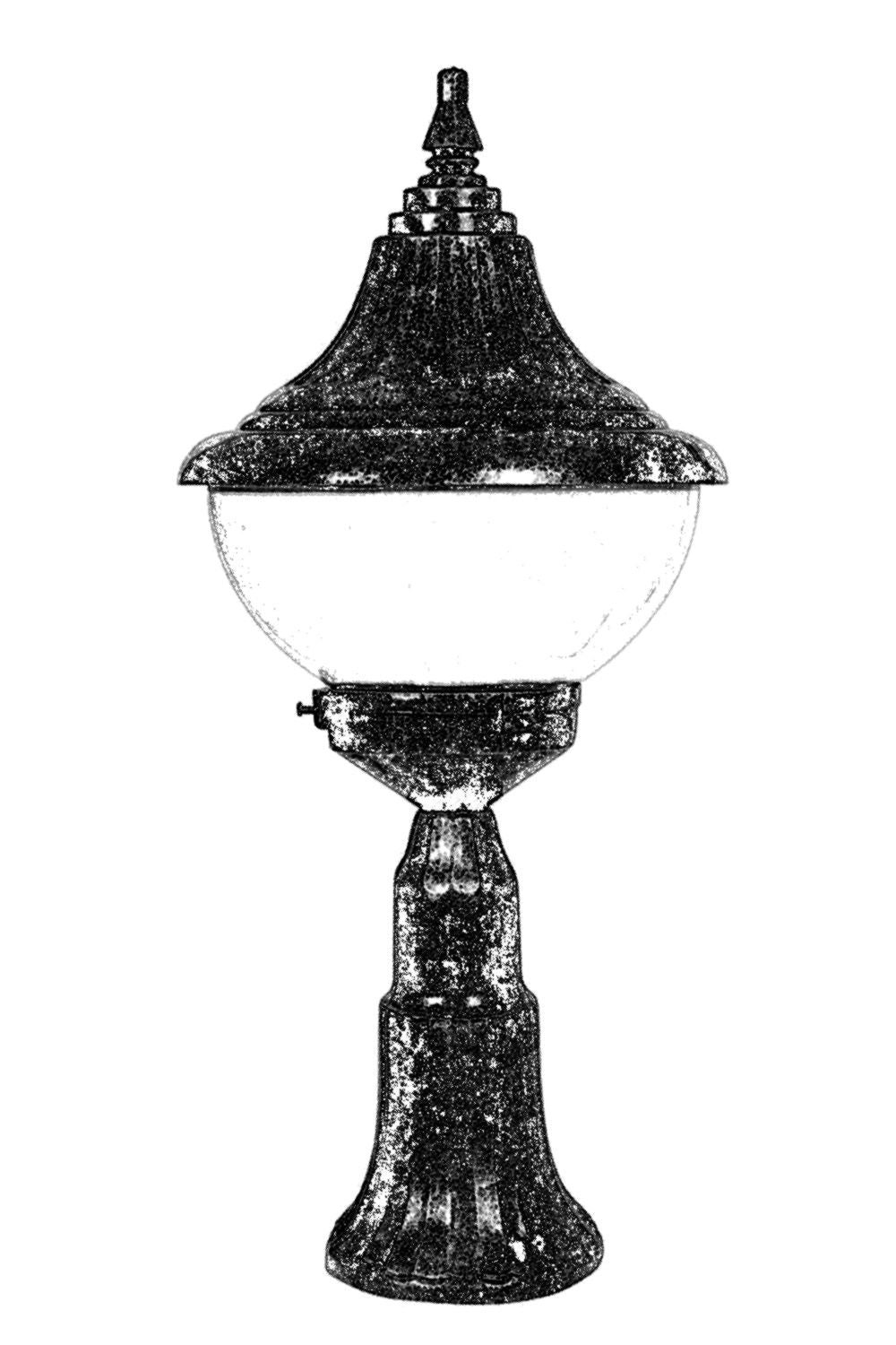 Candeeiro de Parede para Exterior – 60 cm – Marrom – ABS