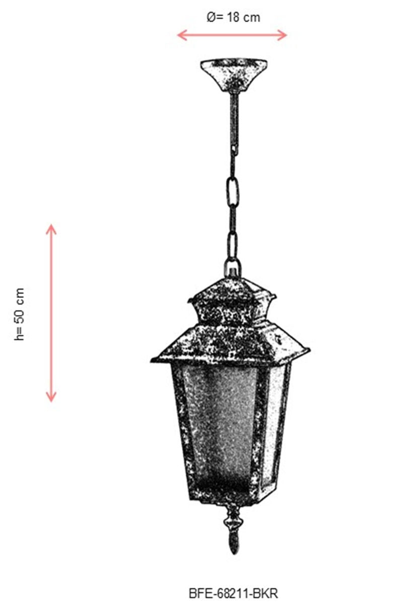 Candeeiro de exterior-Bfe-68211-Marrom