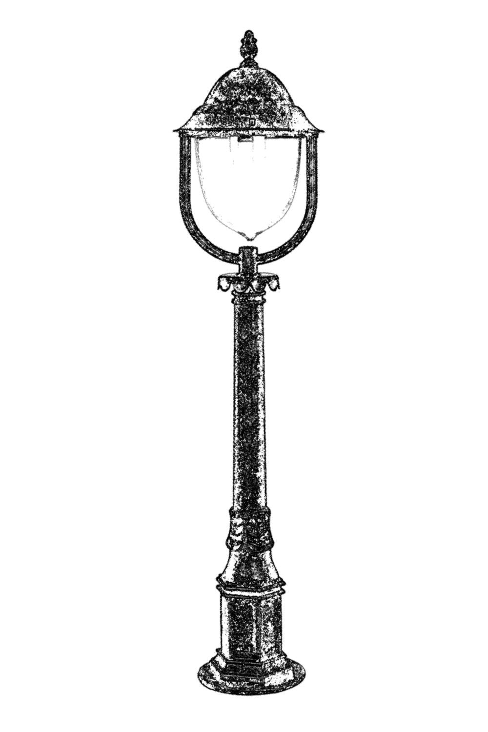 Candeeiro de Pé Externo – 115 cm – 30 cm – ABS/Policarbonato