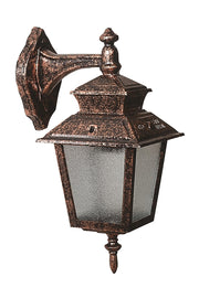 Candeeiro de Parede para Exterior – 38 cm – Marrom – ABS e Policarbonato