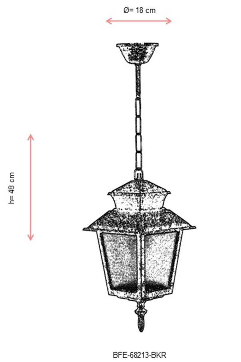 Candeeiro de exterior-Bfe-68213-Marrom