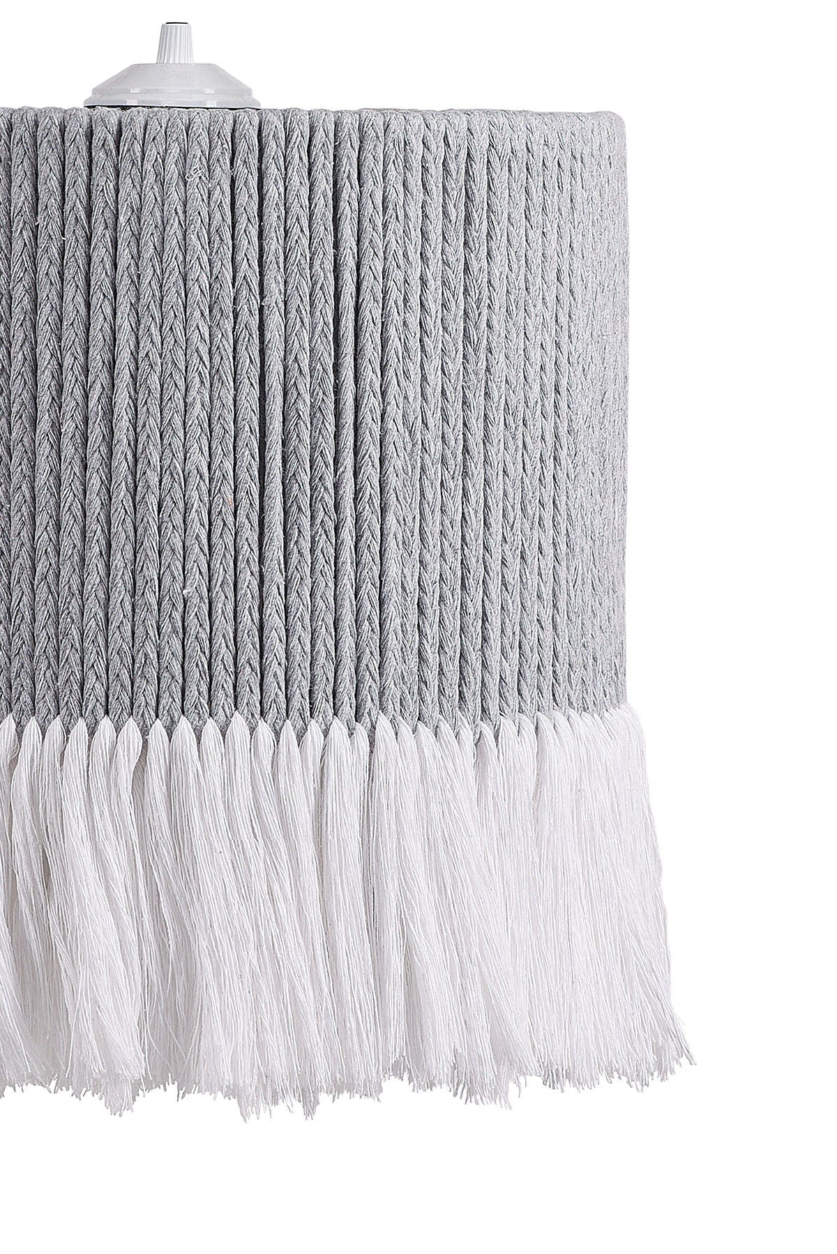 Candeeiro de Teto – 30 cm de diâmetro – Cinza e Branco – Plástico